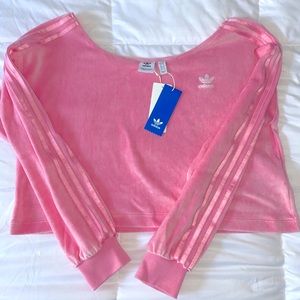 NWT Adidas Velour sweater